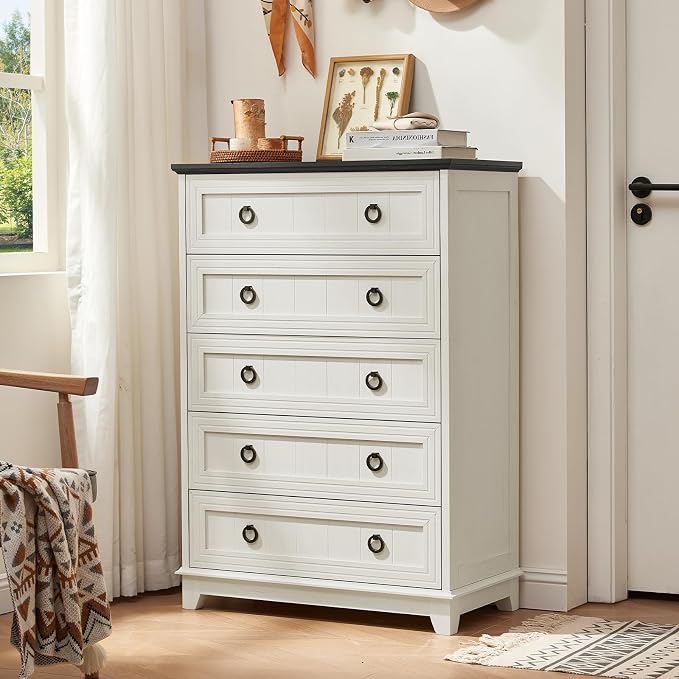 Joaxswe Farmhouse 5 Drawer Dresser by Joaxswe