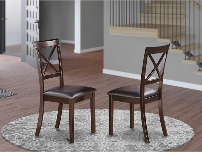 East West Furniture BOC-CAP-LC Boston Dining Chairs - Image 2