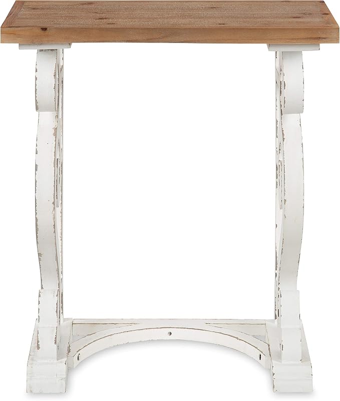Kate and Laurel Wyldwood Rustic French Solid Wood Side Table, Chic Farmhouse - Image 5