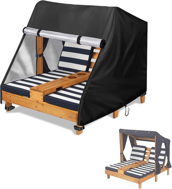 Outdoor Chaise Lounge Cover for KidKraft Wooden Double Chaise Lounge, by Yourpatiocoverexpert