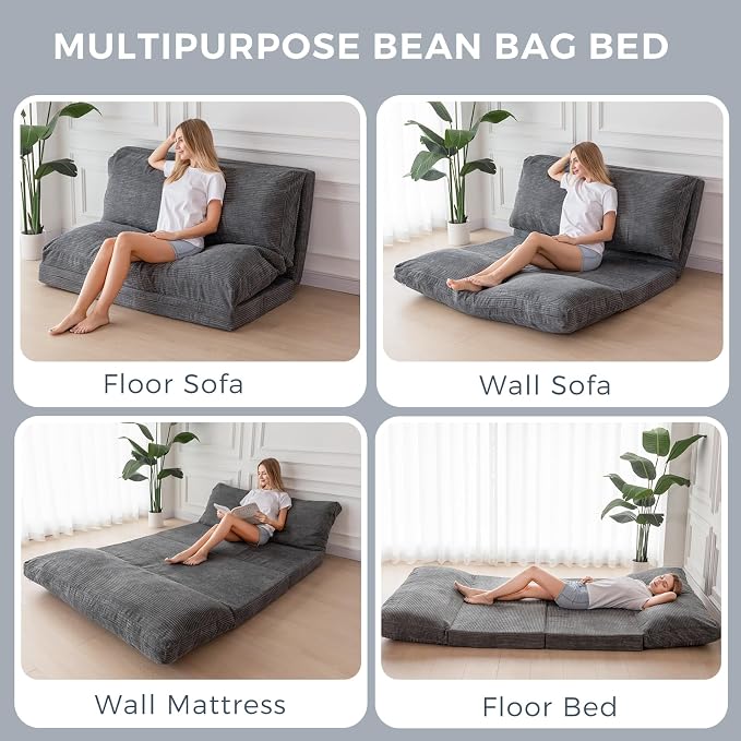 MAXYOYO Folding Sofa Bed, Extra Thick and Long Floor Sofa Convertible Sleeper - Image 8