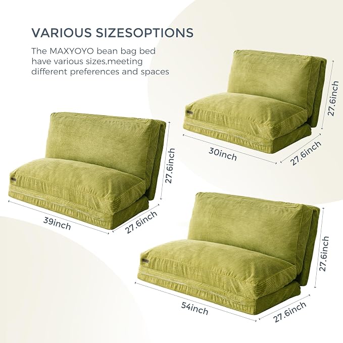 MAXYOYO Folding Sofa Bed, Extra Thick and Long Floor Sofa Convertible Sleeper - Image 2