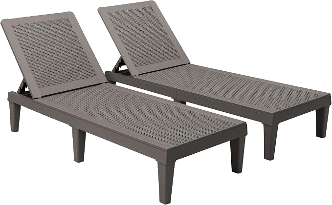 Devoko Outdoor Chaise Lounge Chair Set of 2 by DEVOKO