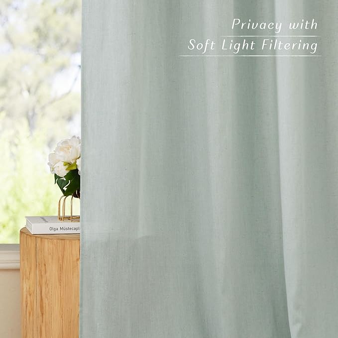 NICETOWN Linen Curtains 96 inches Long - Image 6