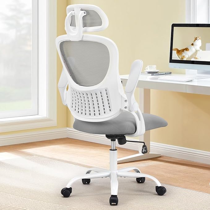 Sweetcrispy Home Office Desk Chair, Ergonomic High-Back Mesh Rolling Work by Sweetcrispy