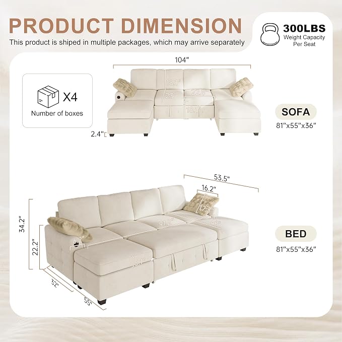 Hanherry 104" Sectional Couch - Image 3