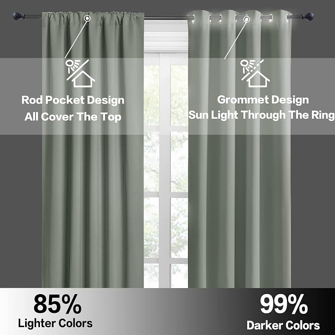 RYB HOME Short Blackout Curtains - Image 6