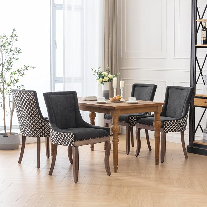 Modern Dining Chairs Set of 6, High Back Dining Chairs Side Chairs - Image 2