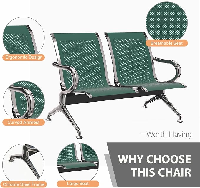 Kinfant 2-Seat Waiting Room Chair - Image 4