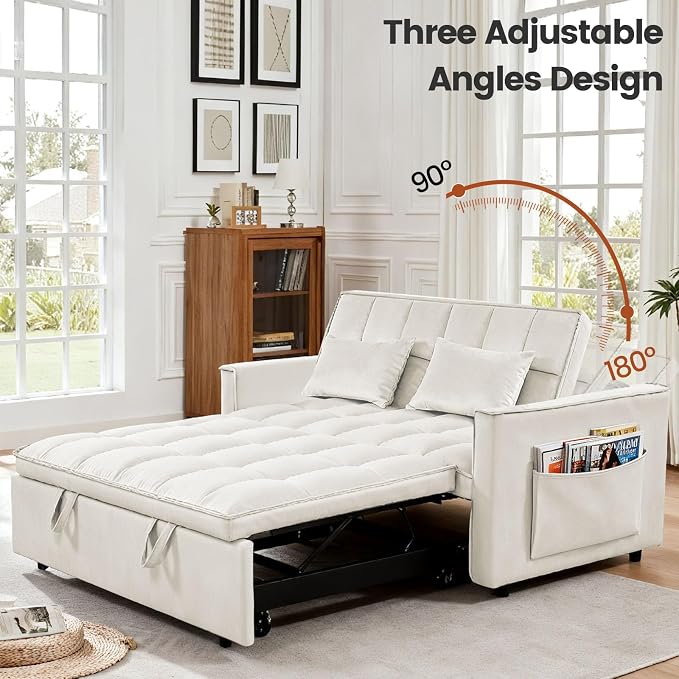 3 in 1 Convertible Sofa Bed, Loveseat Sleeper Sofa - Image 3