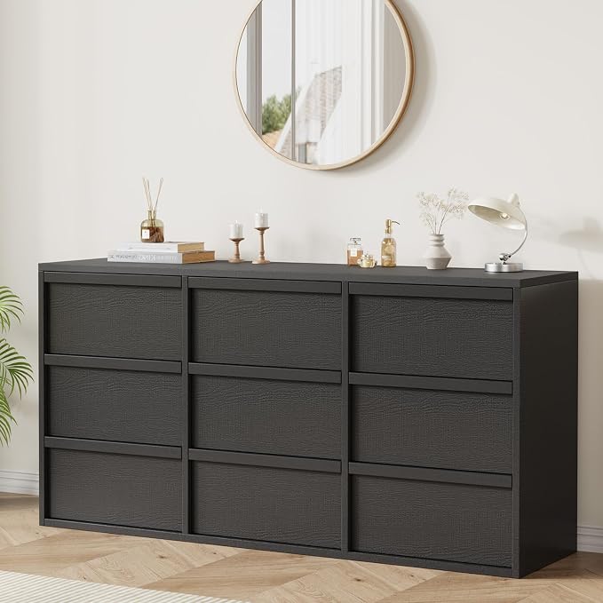 Garvee 9 Dresser for Bedroom, 58.7" Wide Dresser, Freestanding Horizontal Drawer by Garvee