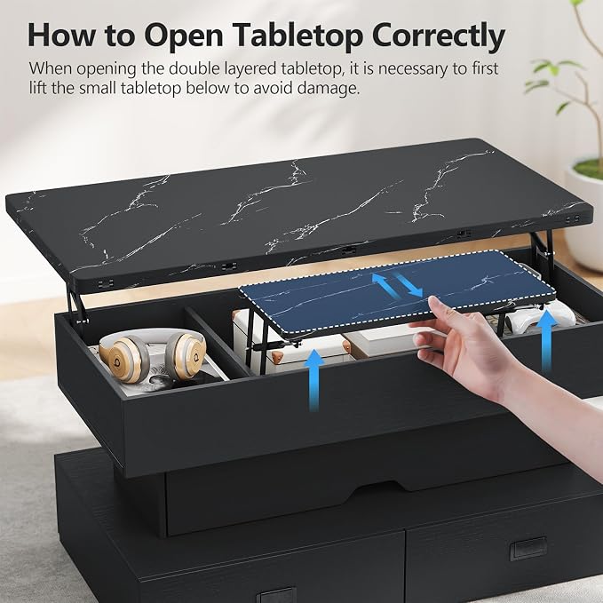 Turosur Lift Top Coffee Table - Image 8