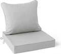 Summsun Patio Cushions for Outdoor Furniture, Faux Linen Water Resistant by SUMMSUN