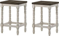 Furniture of America Lakeport Farmhouse Backless Wood 24 in. Counter Height by FurnitureofAmerica