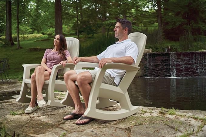 Semco Rockaway Heavy Duty All-Weather Outdoor Rocking Chair Plastics - Image 3