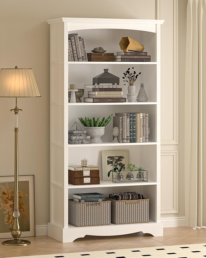 TVU 5-Tier Wooden Bookshelf, 31.5" W x 65" H ×9.9" D Bookshelf - Image 5