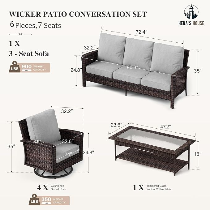 HERA'S HOUSE Patio Furniture Set - Image 5