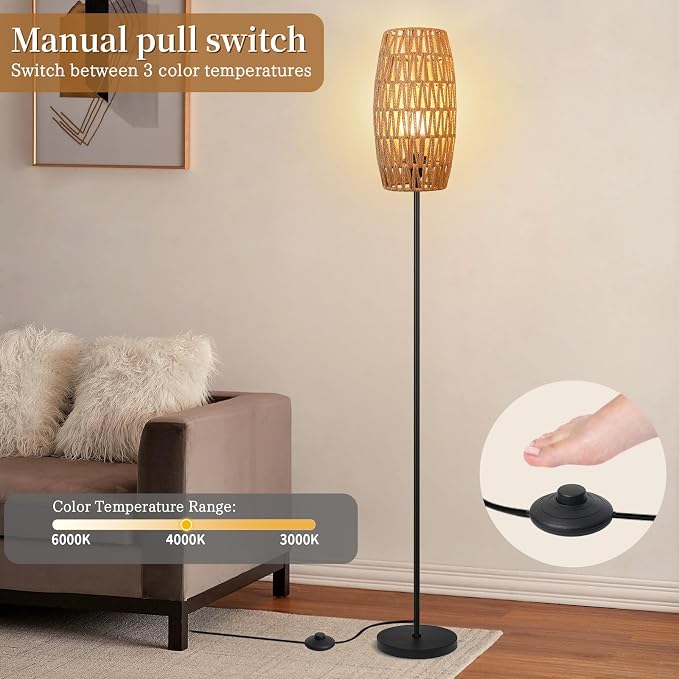 Ruiever Floor Lamp for Living Room, Farmhouse Floor lamp, Modern Standing lamp - Image 6