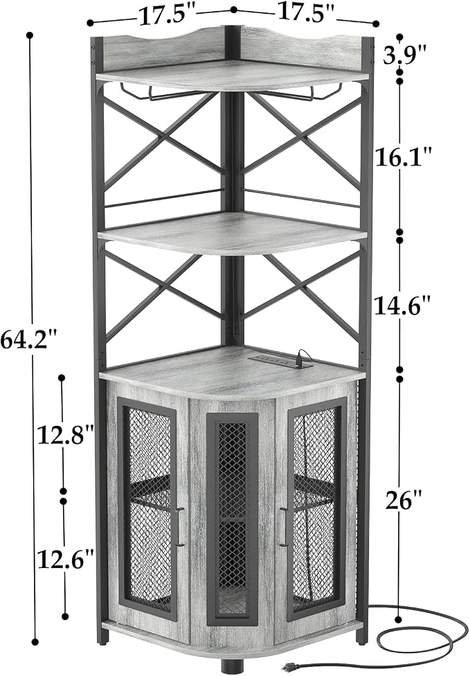 Aheaplus Corner Bar Cabinet - Image 2