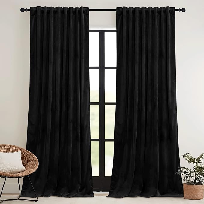 RYB HOME Velvet Blackout Curtains - Image 2