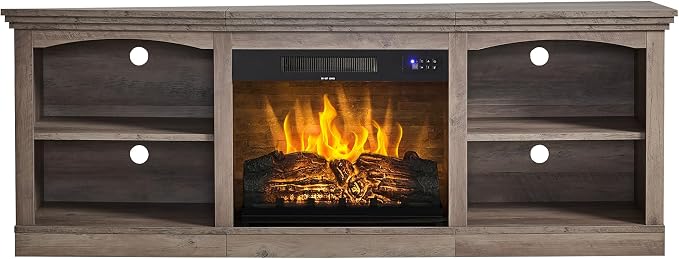 AMERLIFE 70" Farmhouse Fireplace TV Stand - Image 9