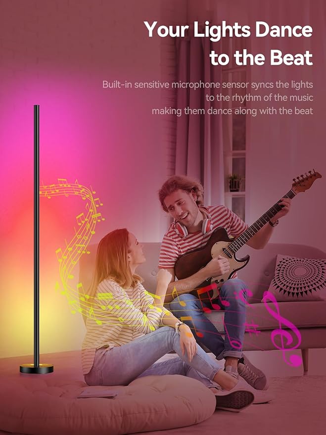 OIYN Smart RGBICW LED Corner Floor Lamp - Image 4