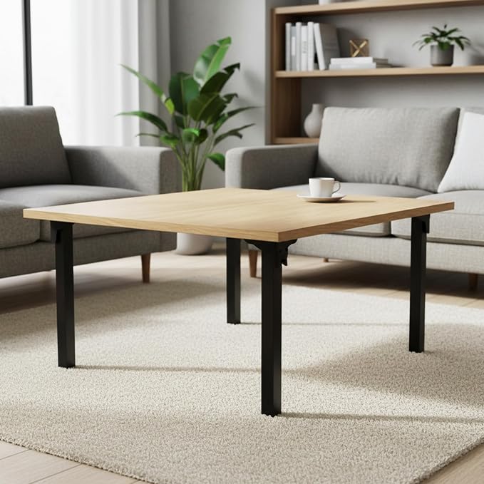 4 Pack 12" Folding Table Legs, Heavy Duty Metal Furniture Legs 12" Adjustable - Image 5