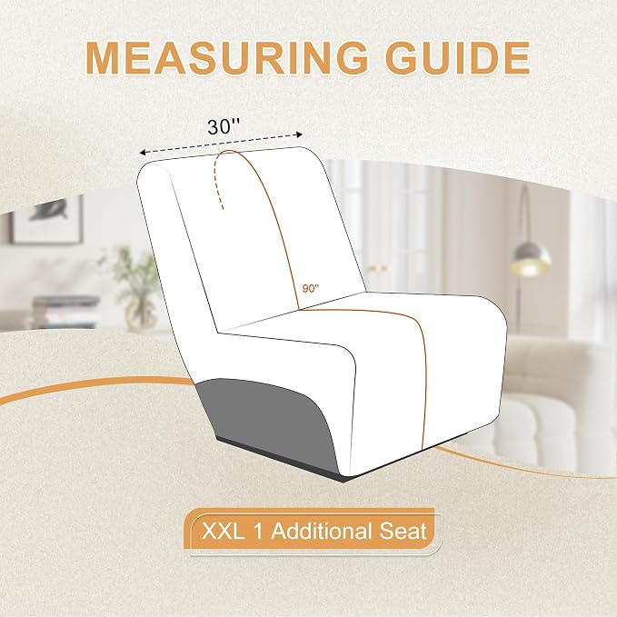 HDCAXKJ 100% Waterproof Reclining Sectional Couch Covers L Shape Recliner Sofa - Image 2