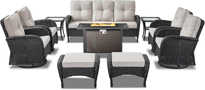 Belord Expansive 10 Pieces Outdoor Patio Furniture Set - Image 3