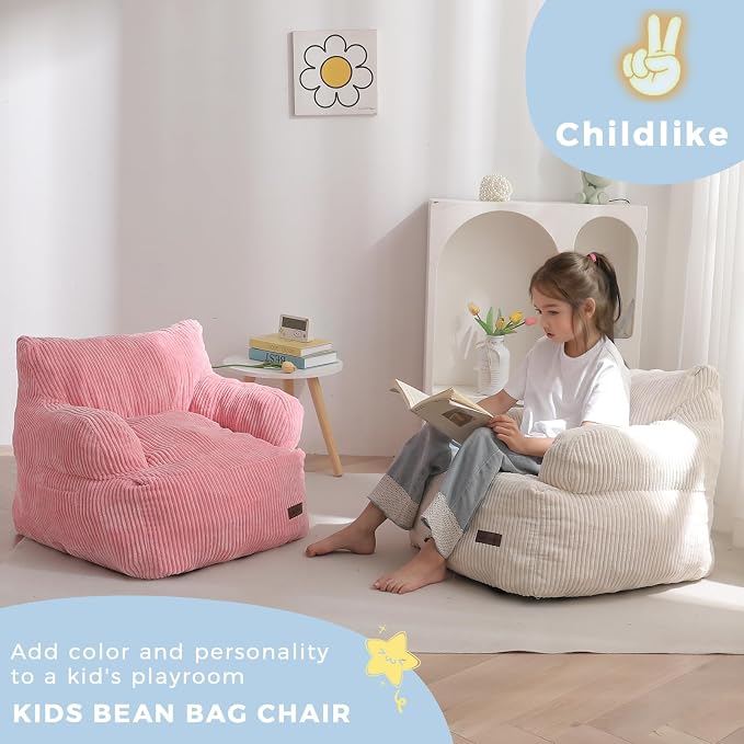 MAXYOYO Kids Bean Bag Chair, Stuffed Toddler Bean Bag Sofa - Image 6