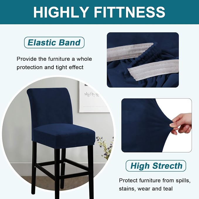 Turquoize Bar Stool Covers 2 Pack Bar Stool Covers - Image 4