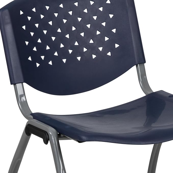 Flash Furniture HERCULES Series 880 lb. Capacity Navy Plastic Stack Chair - Image 11