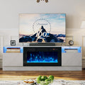 oneinmil 80” TV Stand with 36” Electric Fireplace, Large Modern Media by oneinmil