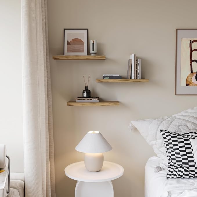 Upassion Floating Shelves for Wall Set of 3, Frame Display Floating Shelf for - Image 4