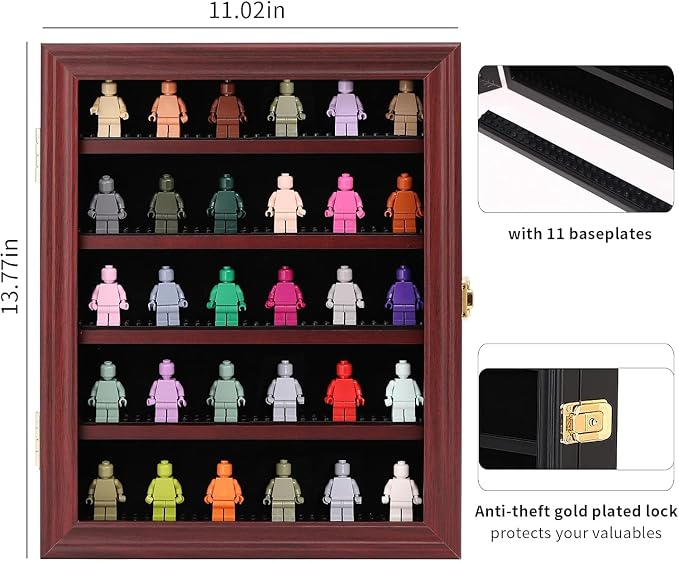 VERANI Minifigures Miniature Display Case Collectibles Display Box Wall Mount - Image 2