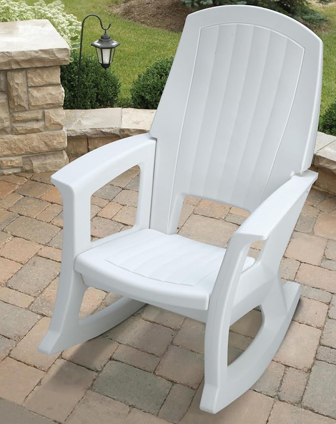 Semco Plastics Rockaway Heavy Duty All Weather Outdoor Rocking Chair - Image 2