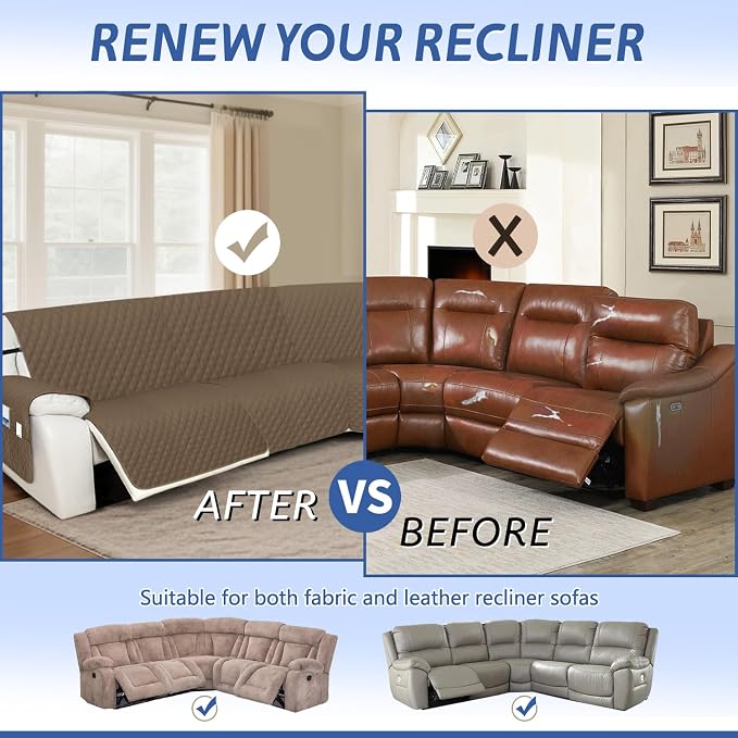 Arfntevss Recliner Sectional Couch Covers 1OO% Waterproof L Shape Sofa Cover - Image 6
