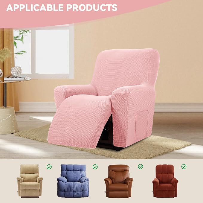 Cupuamon Recliner Chair Covers, Lazy Boy Recliner Covers Stretch Reclining - Image 5