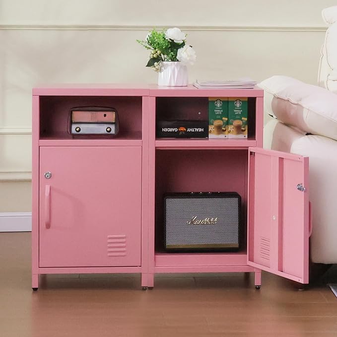 ALBAD Compact Metal Nightstand - Image 7