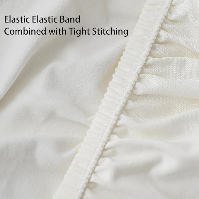 Super Stretch 40x40x15 inch Square Ottoman Cover- Soft Form Fit Ottoman Cover - Image 6