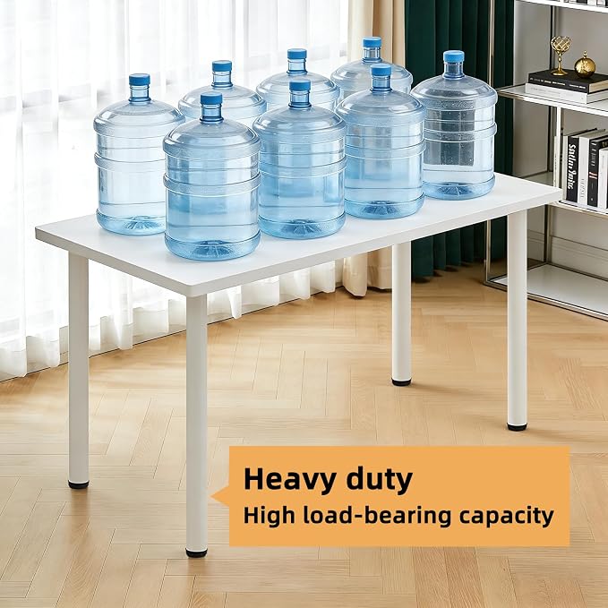 QLLY 28 inch Adjustable Metal Desk Legs, Heavy Duty Furniture Table Legs - Image 4
