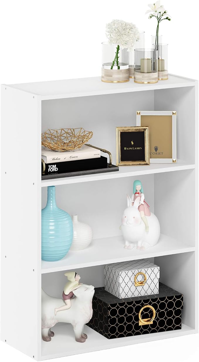 Furinno PASIR Book Shelf, 3-Tier Bookshelf, Storage Shelves Bookcase, 9.7 x - Image 7