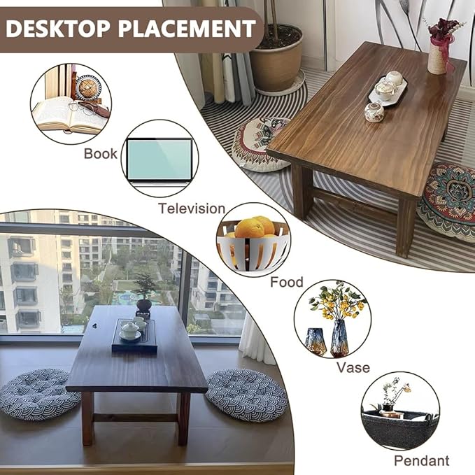 Japanese Floor Table, Vintage Tea Table, Rectangular Style Tatami Table - Image 5