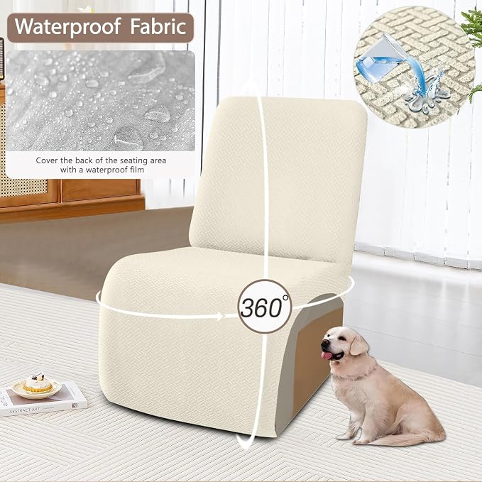 ALIECOM 100% Waterproof Recliner Sectional Couch Covers L Shape Stretch Corner - Image 4