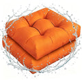 Set of 2 Outdoor Square Seat Cushions Waterproof Patio Seat Pad Soft Rocking by DetailsMakeLifeMoreSoft