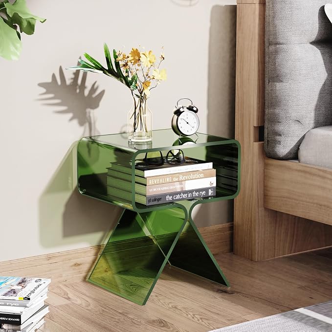 Acrylic Nightstand Side Table Modern Design Clear Home Decor Display End Table - Image 5