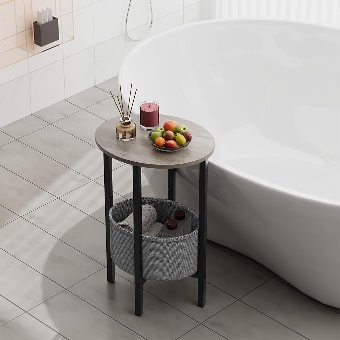 Vagusicc Round Side Table End Table - Image 6