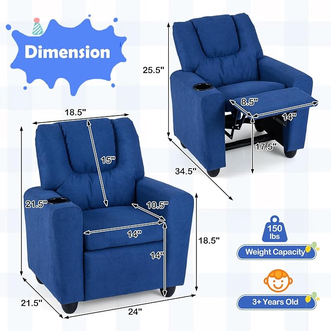 Costzon Kids Recliner Chair - Image 3