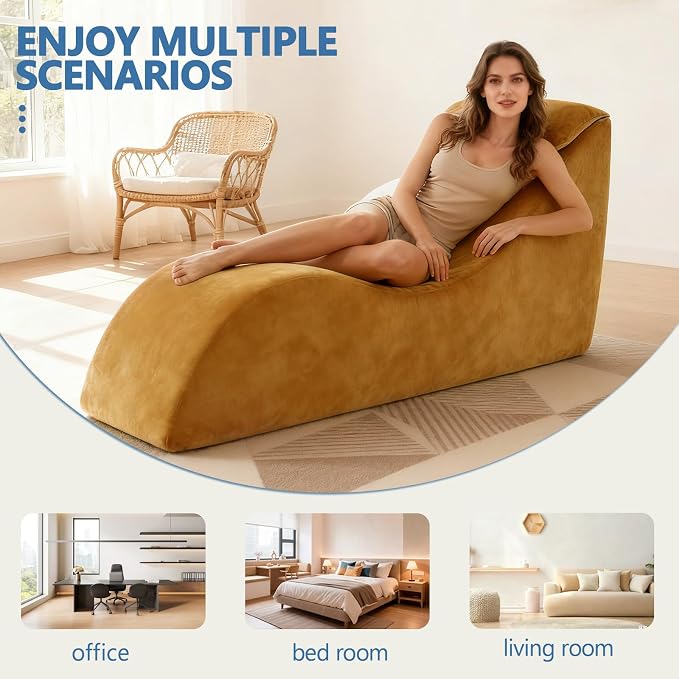Yoga Chair Lounge for Adult, Yoga Lounge Chair，Ergonomic Chaise Lounge Chair - Image 4