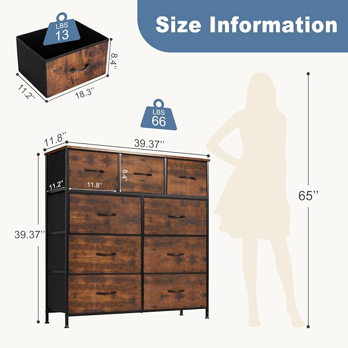 DUMOS Dresser for Bedroom, Storage Organizer - Image 3